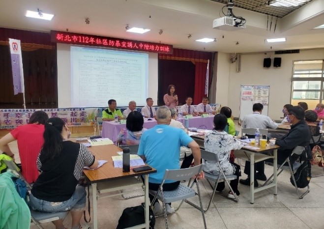 112年7月1-2日辦理社區防暴宣講師中階訓練進行宣導試講與口試-1